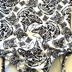 Cat print athletic ware set. Includes pants and a leotard